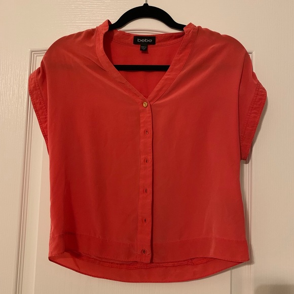 Bebe Open Back Blouse - Picture 1 of 5